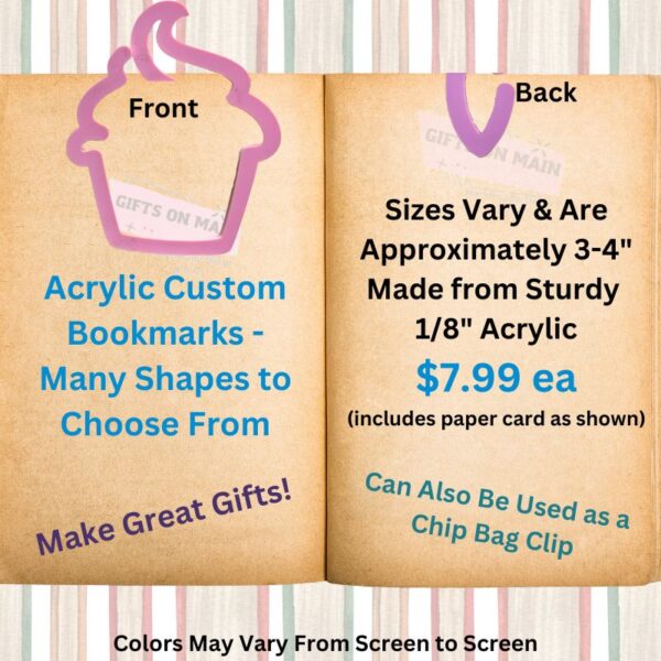 Custom Bookmarks, Gifts, Acrylic, Shapes, Coffee, Halloween, Coffee, Cancer Awareness, Animals, Princess, Unicorn