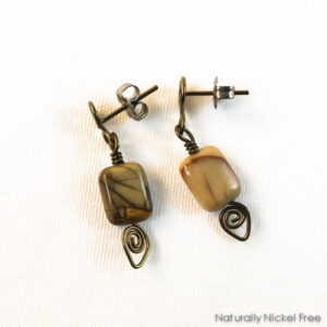 River Creek Jasper Niobium Post Earrings