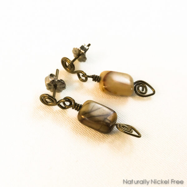 River Creek Jasper Niobium Post Earrings