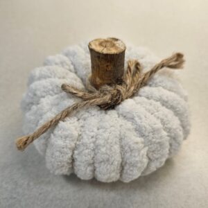 White Chunky Yarn Pumpkin