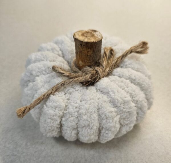 White Chunky Yarn Pumpkin