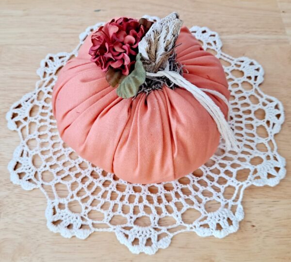 Orange fabric pumpkin