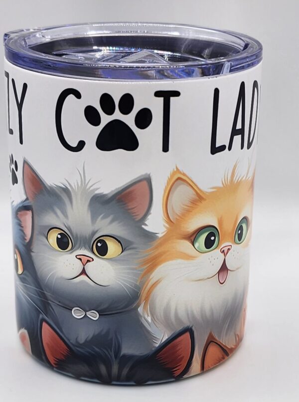 Crazy Cat Lady Stainless Steel Mug With Lid