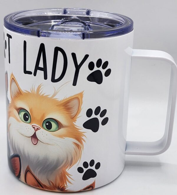 Crazy Cat Lady Stainless Steel Mug With Lid