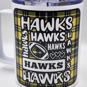 Iowa Football Black and Gold Camping Mug Stainless Steel With Closing Lid