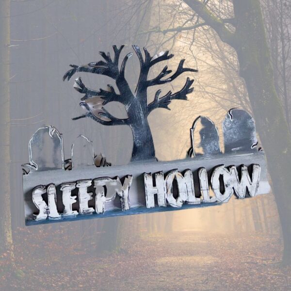 Halloween, Legend of Sleepy Hollow, Headless Horseman, Handmade, wood signs, Tiered Tray, DIY, decorations, do it yourself