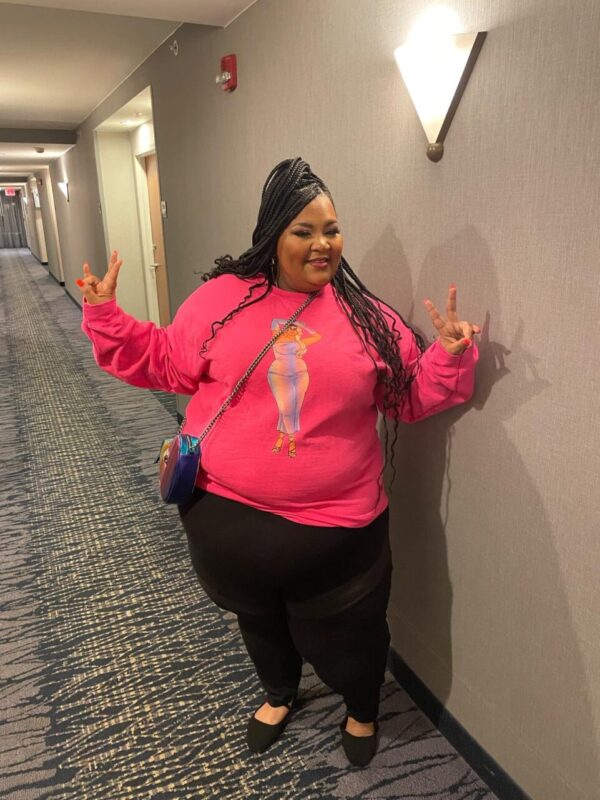 Crewneck Sweatshirt Featuring Plus Size Model Tazah Size S-5xl