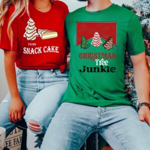 Christmas Tree Junkie/Im His Snack Cake Little Debbie Tee