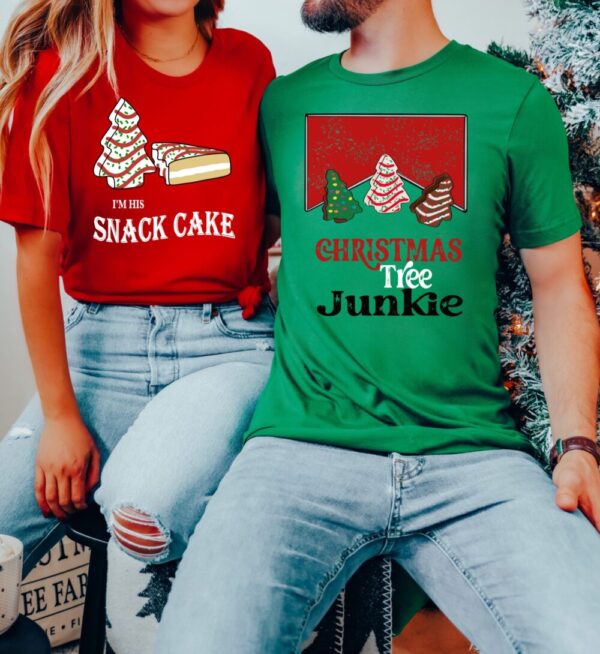 Christmas Tree Junkie/Im His Snack Cake Little Debbie Tee