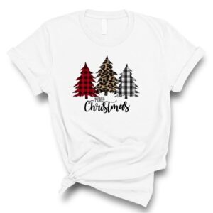 Buffalo plaid trees tee