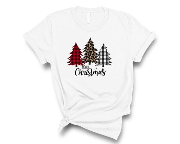 Buffalo plaid trees tee