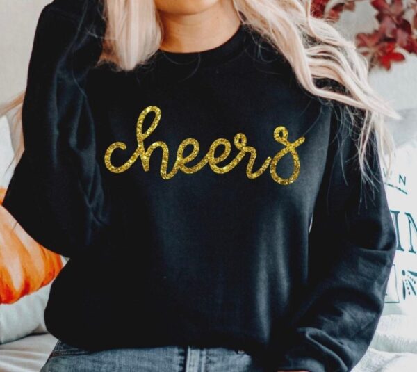 Cheers glitter crew neck