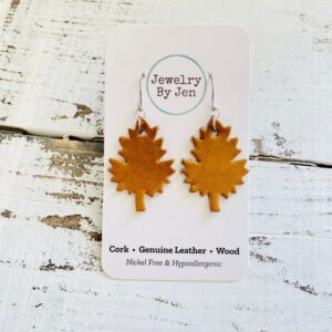 Leaf Earrings: Mustard