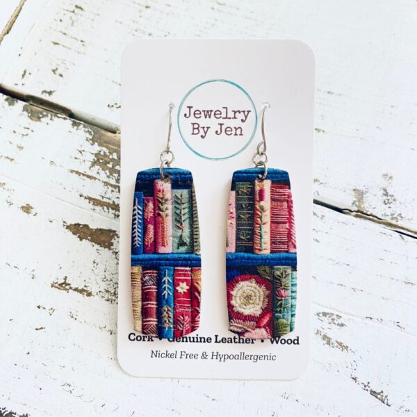 Bar Earrings (Medium): Library Books