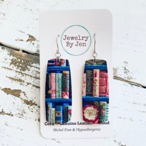 Bar Earrings (Medium): Library Books