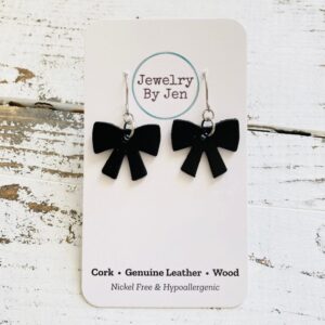 Bow Earrings: Black