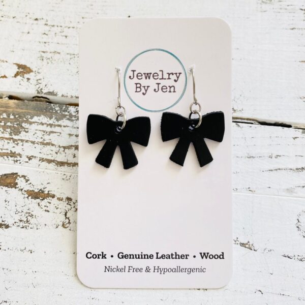 Bow Earrings: Black