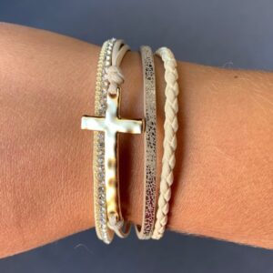 Elegant Multi-Strand Cross Bracelet