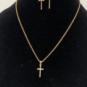 Gold Cross Necklace Set