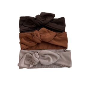 Knot bow headband – brown tones