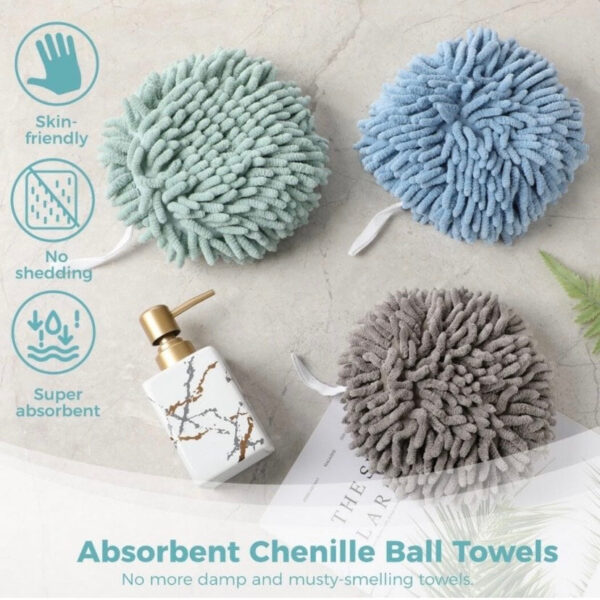 Hanging Ball Towels | Chenille Hand Towels