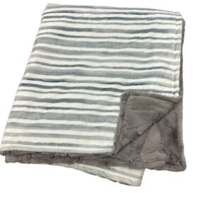 Alloy Stripe Toddler Sized Minky Blanket