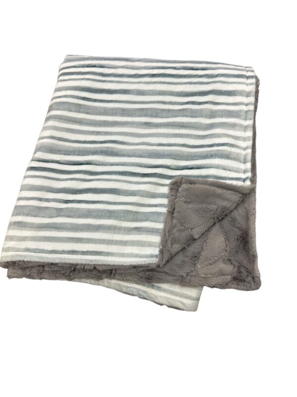 Alloy Stripe Toddler Sized Minky Blanket