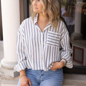 Allie Chambray Striped Top