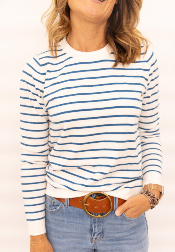 Annika Striped Crew Neck Sweater