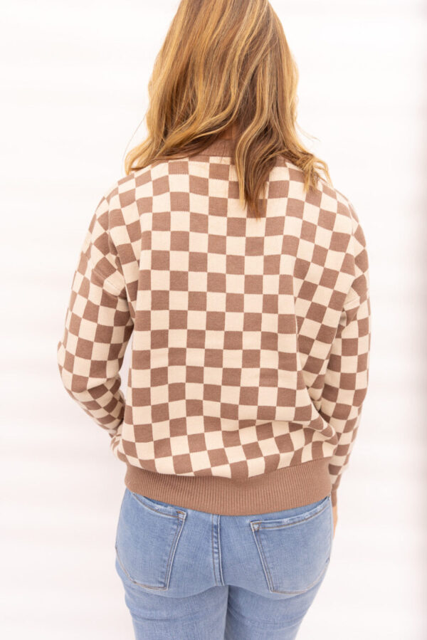 Megan Checkerboard Sweater