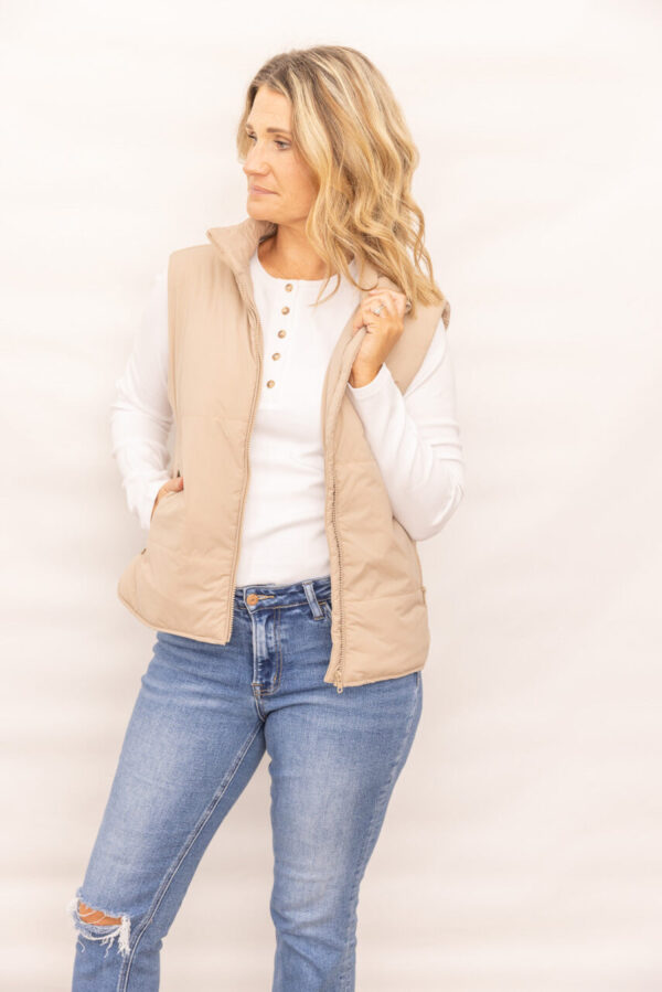 Allyson Taupe Athleisure Vest