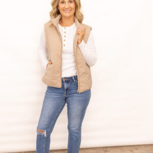 Allyson Taupe Athleisure Vest