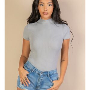 Capella Ribbed Short Sleeve Bodysuit