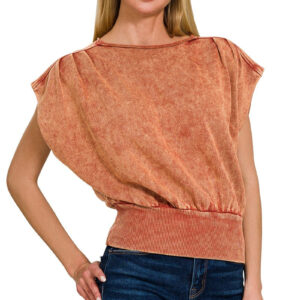 Dixie Dolman Sleeve Top W/ Boat Neck