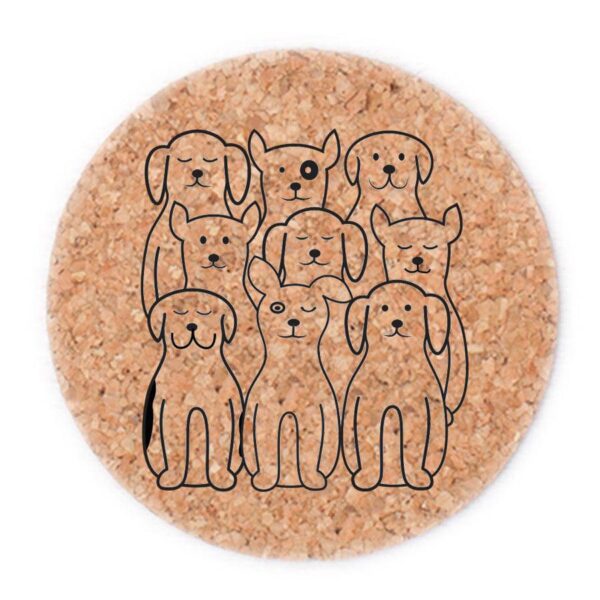 Cork Coaster Set – Dogs