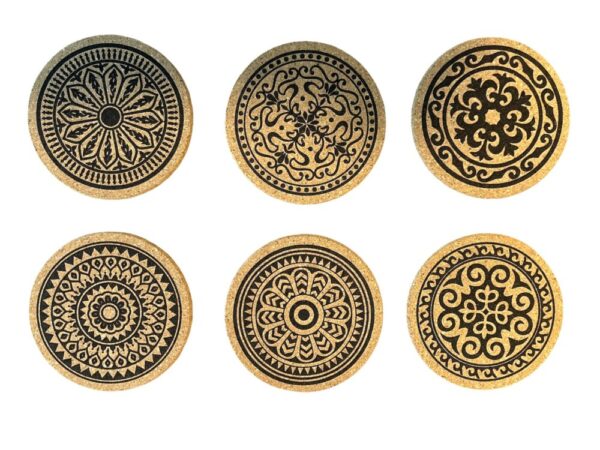 Cork Coaster Set – Mandala