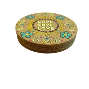 Cork Coaster Set – Boho