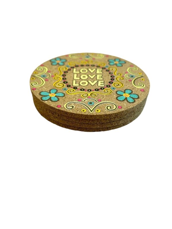 Cork Coaster Set – Boho