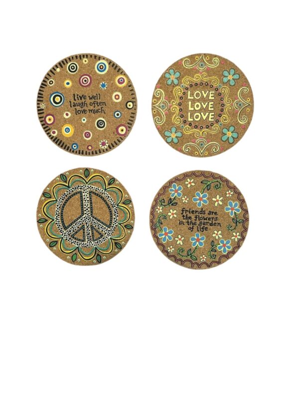 Cork Coaster Set – Boho