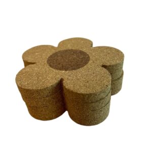 Cork Coaster Set – Flower