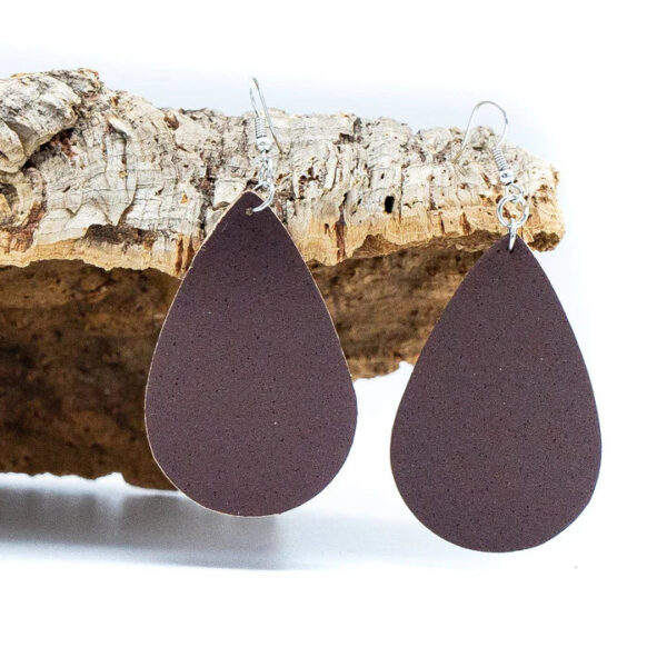 Cork Drop Earrings – Brown