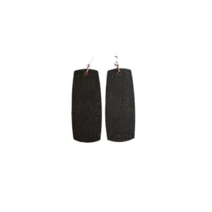 XL Bar: Black Cork Earrings