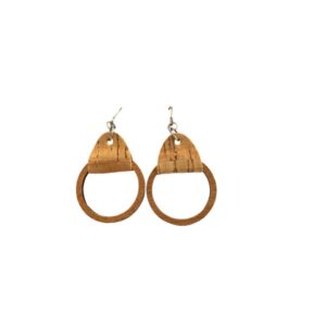 Cork & Wood Hoops – Natural