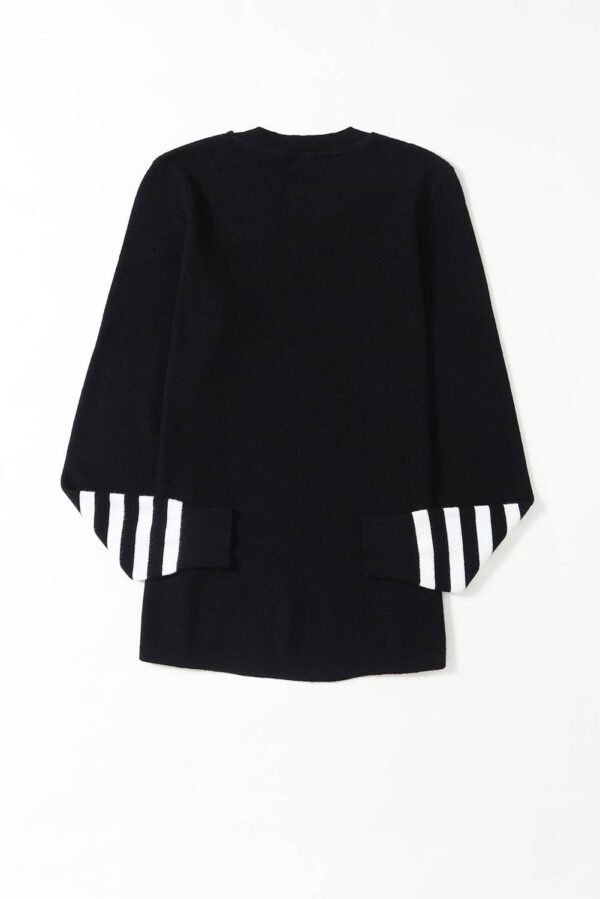 Faye Striped Sleeve Sweater