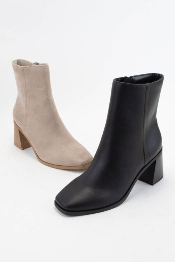 EVA BLACK BOOTIE WITH SIDE ZIPPER