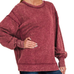 Fannie French Terry Exposed Seam Sweatshirt