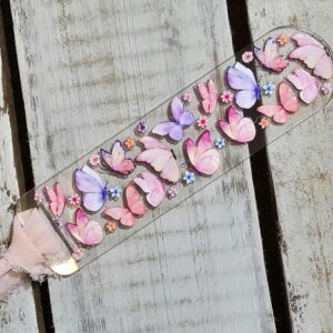 Acrylic Bookmark with Ribbon – Butterfly