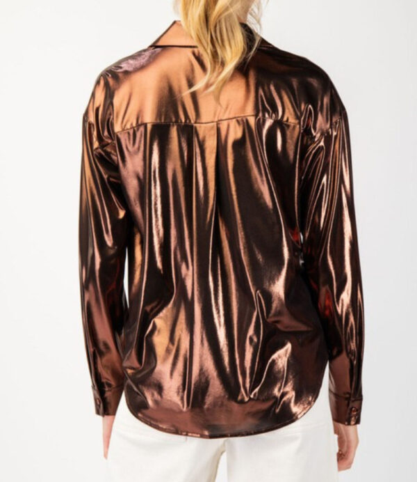 CALLIOPE METALLIC LONG SLEEVE TOP