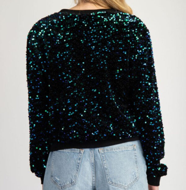 AURELIA SEQUIN LONG SLEEVE TOP