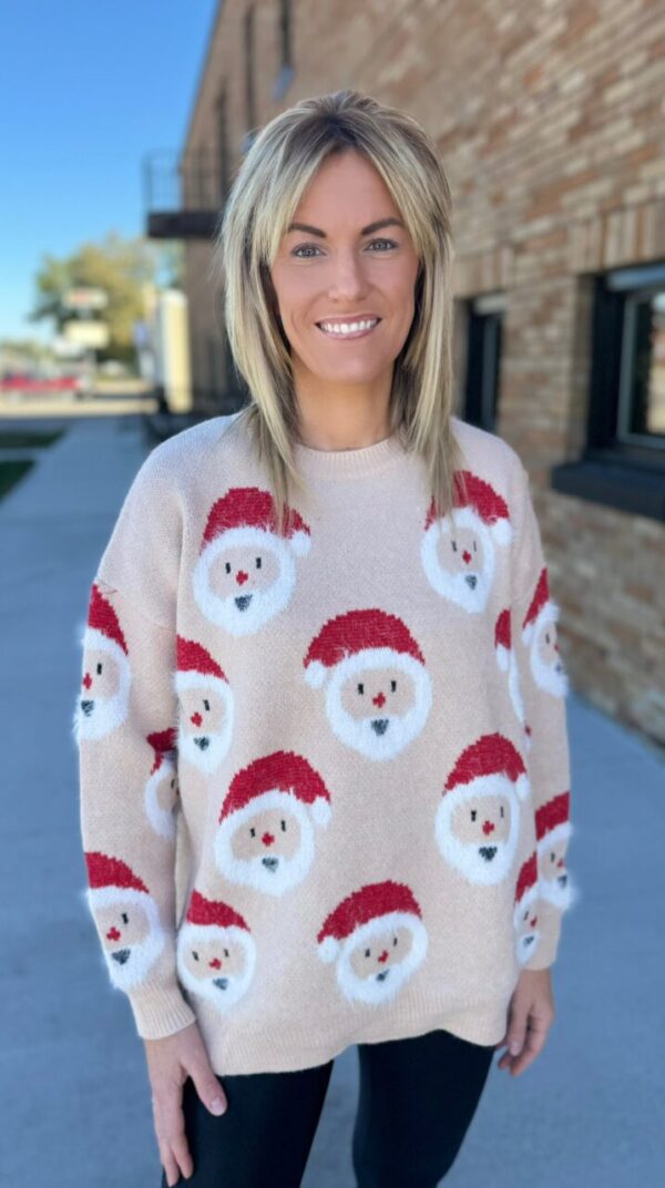 Hairy Santa Face Sweater